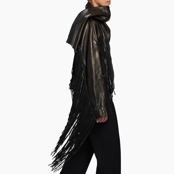 NWT Rick Owen’s Concordians Cropped Scarf Flight Jacket - Picture 4 of 5